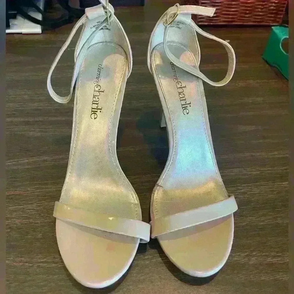 Charming Charlie’s Taupe Leather High Heels Size 8 - Picture 6 of 13